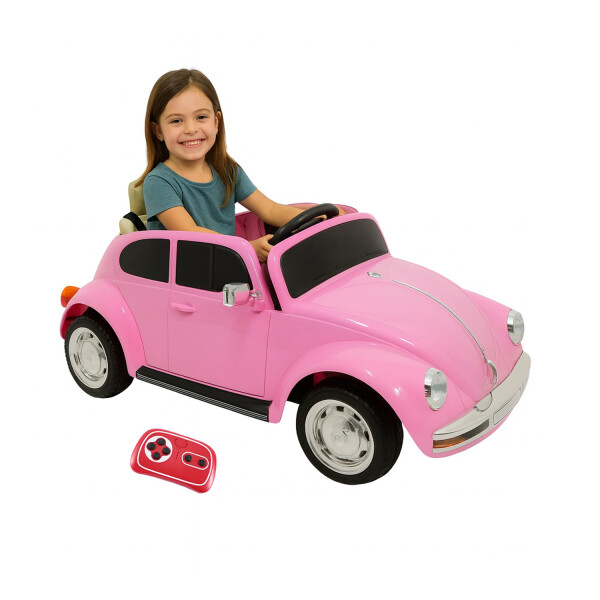 Auto Eléctrico Fusca Escarabajo A Batería Bje1818 ROSA