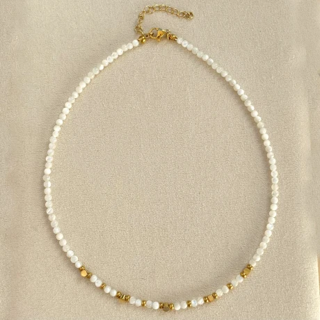 Collar BOREAL en acero y piedras naturales Collar BOREAL en acero y piedras naturales