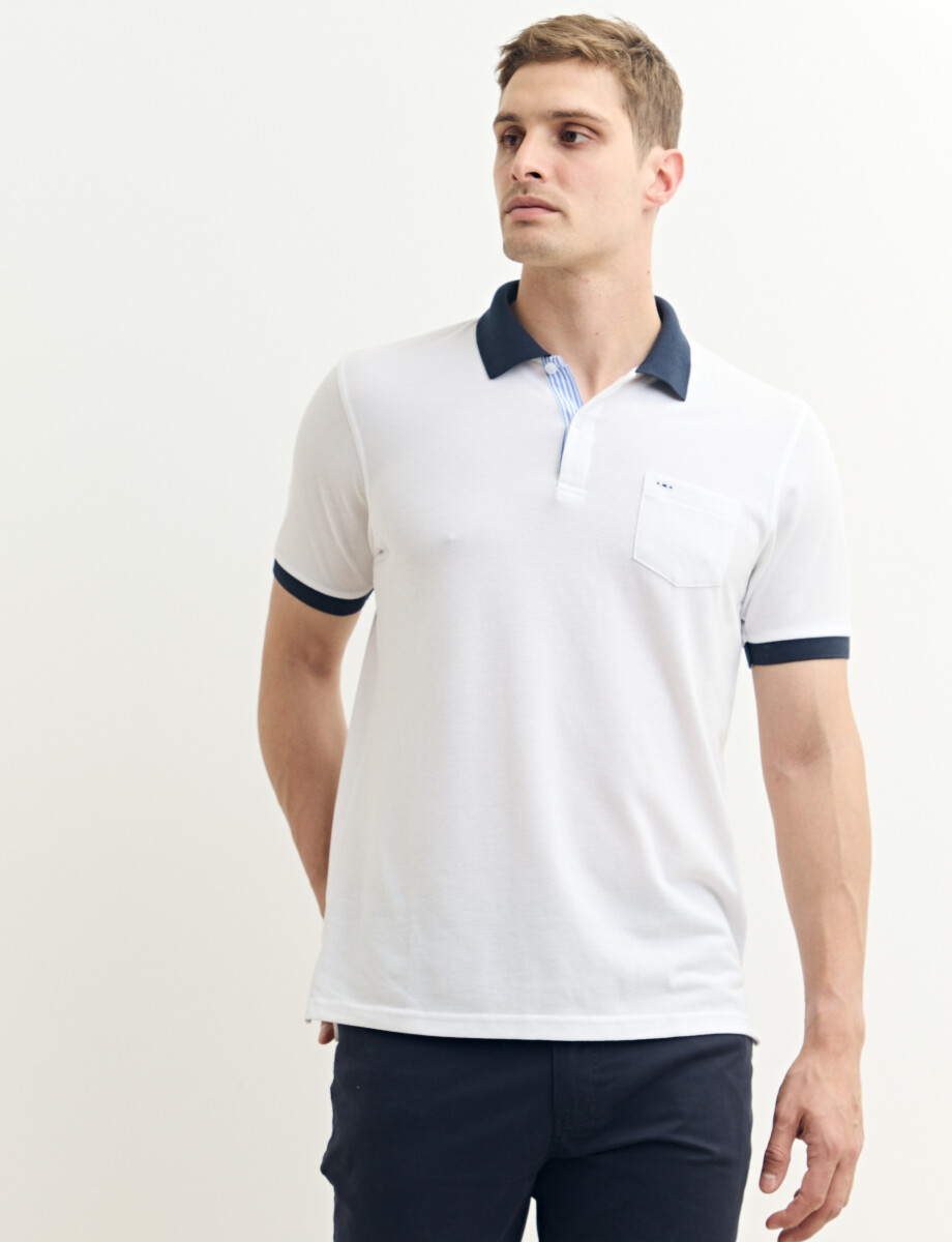 520753 REMERA HARRINGTON LABEL Blanco