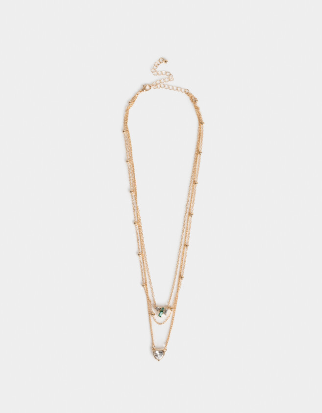 Collares Cortos Con strass Cortos Con Strass - Dorado