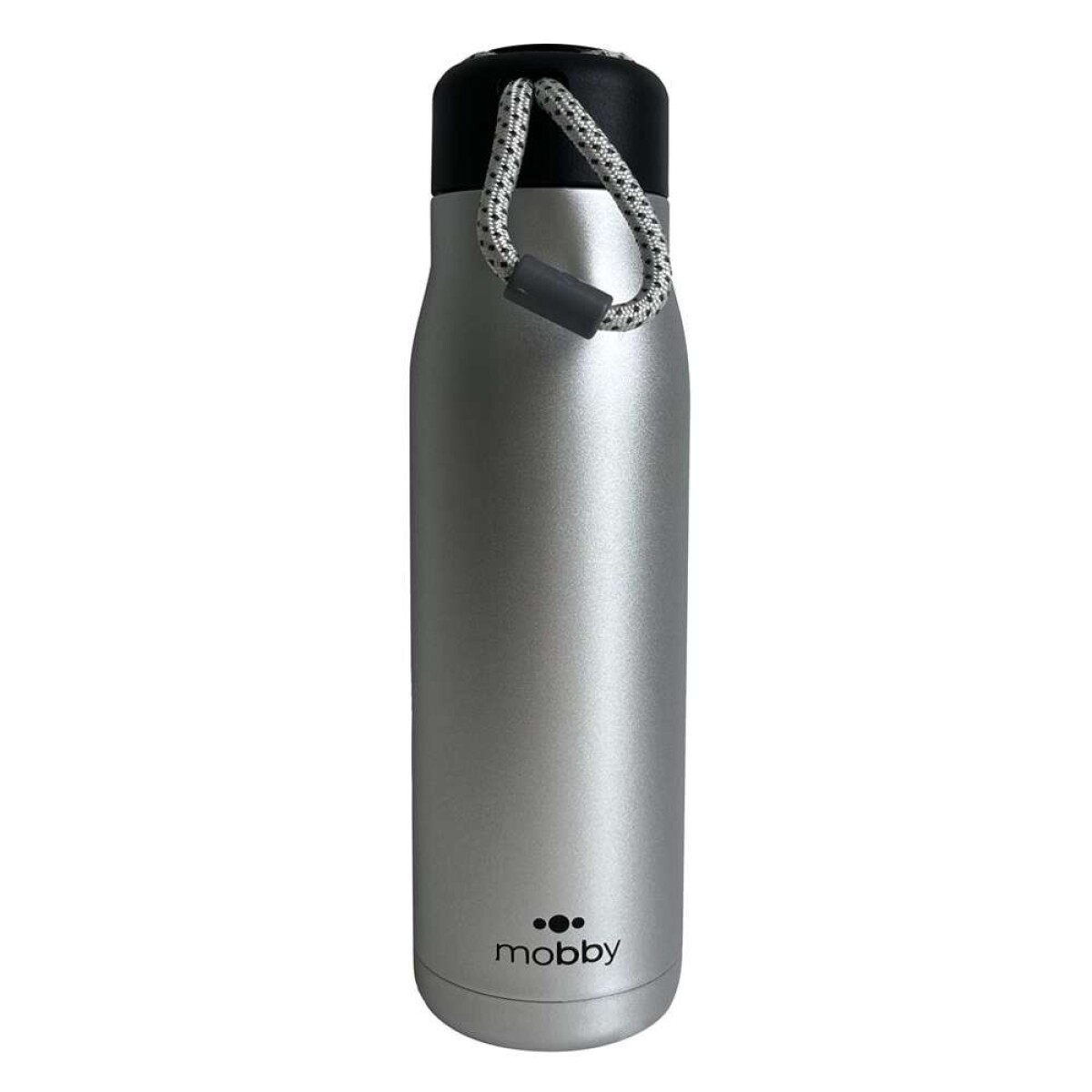 BOTELLA TERMICA D.PARED 550ML CUERDA - PLATA MOBBY 