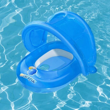 Flotador Asiento Bebé Inflable con Techo y Filtro UV Bestway Celeste