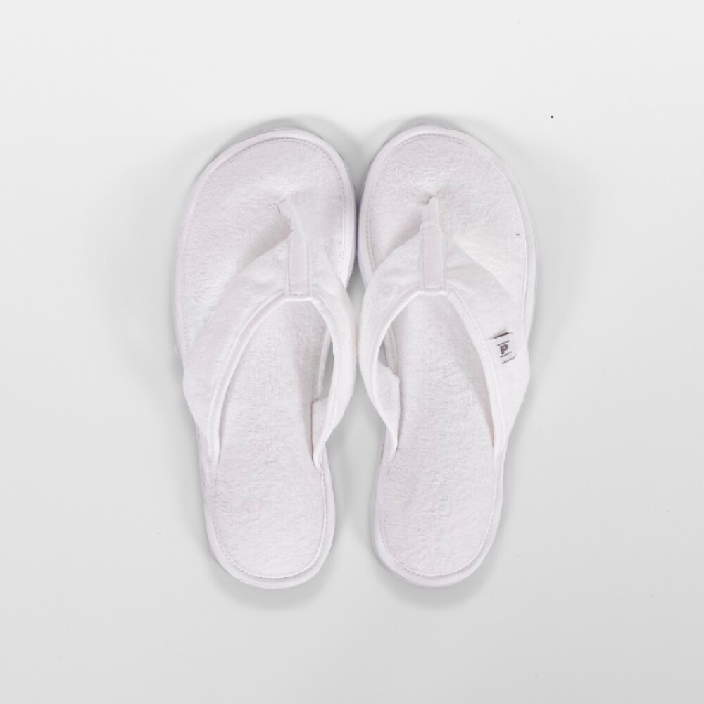 Zapatilla de Cama Velour Blanco M