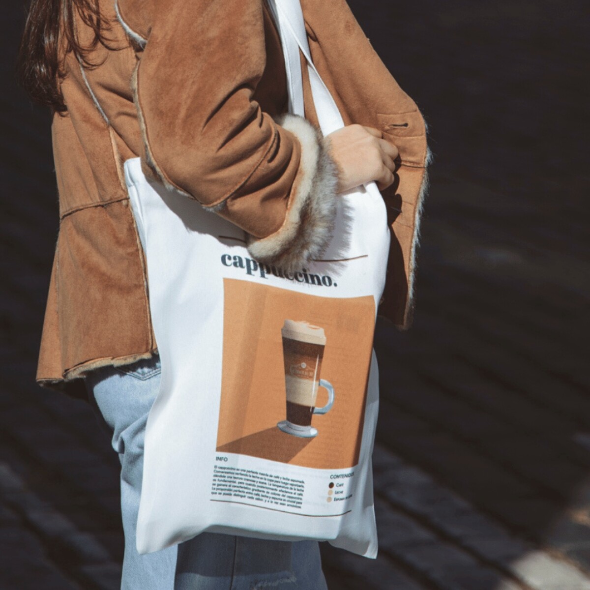 BOLSA TOTE BAG EDICION PALACIO - CAPPUCCINO 