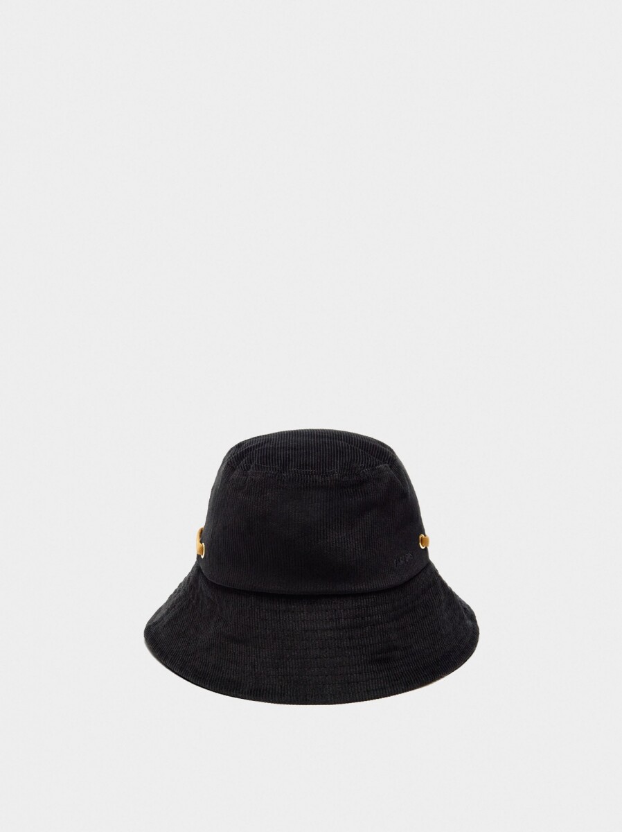 Gorro Bucket Con Cinta Ajustable - negro 