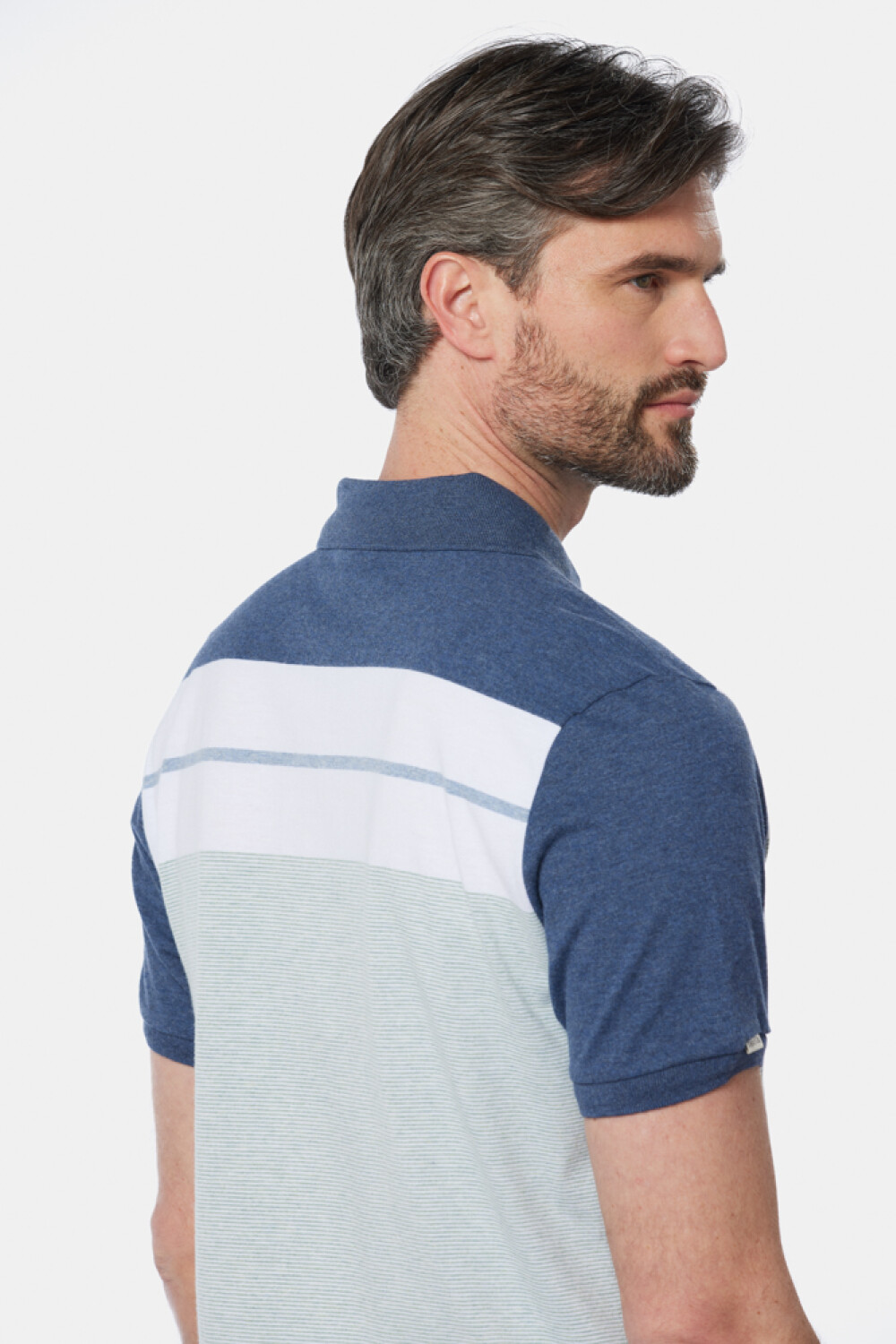 POLO JERSEY RAYADA Azul