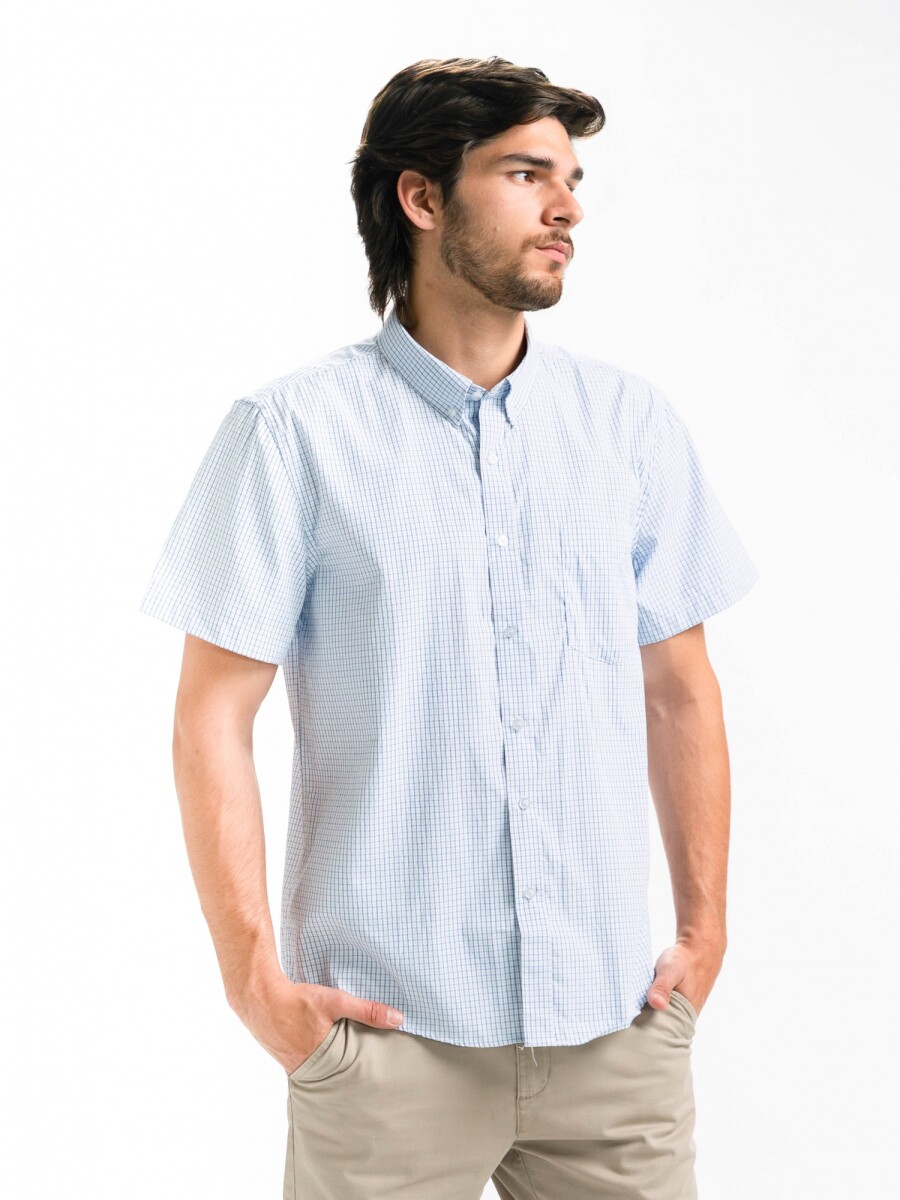Camisa M/C Cuadros - AZUL/ FANTASIA 8 