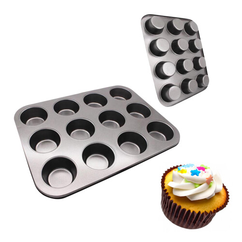 Molde De Teflon Muffins X12 Cupcakes Antiadherente 35 x 26 cm Molde De Teflon Muffins X12 Cupcakes Antiadherente 35 x 26 cm