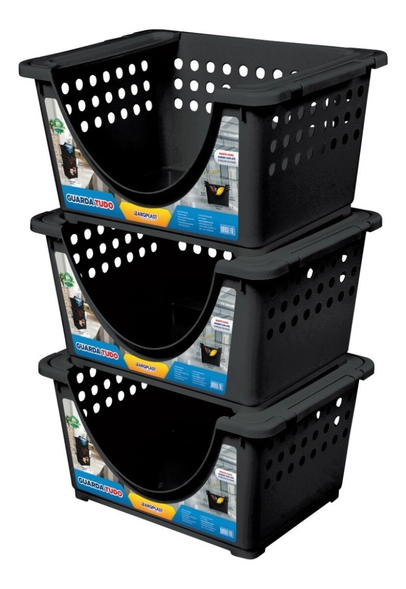 Caja Organizadora 3 Estantes Multiuso Estantería Plastico 