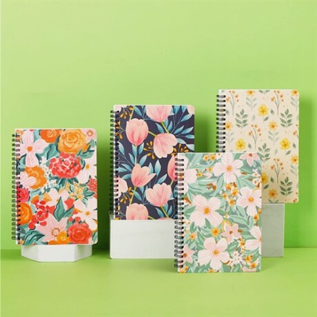 Cuaderno Flora A5 80 hojas Azul