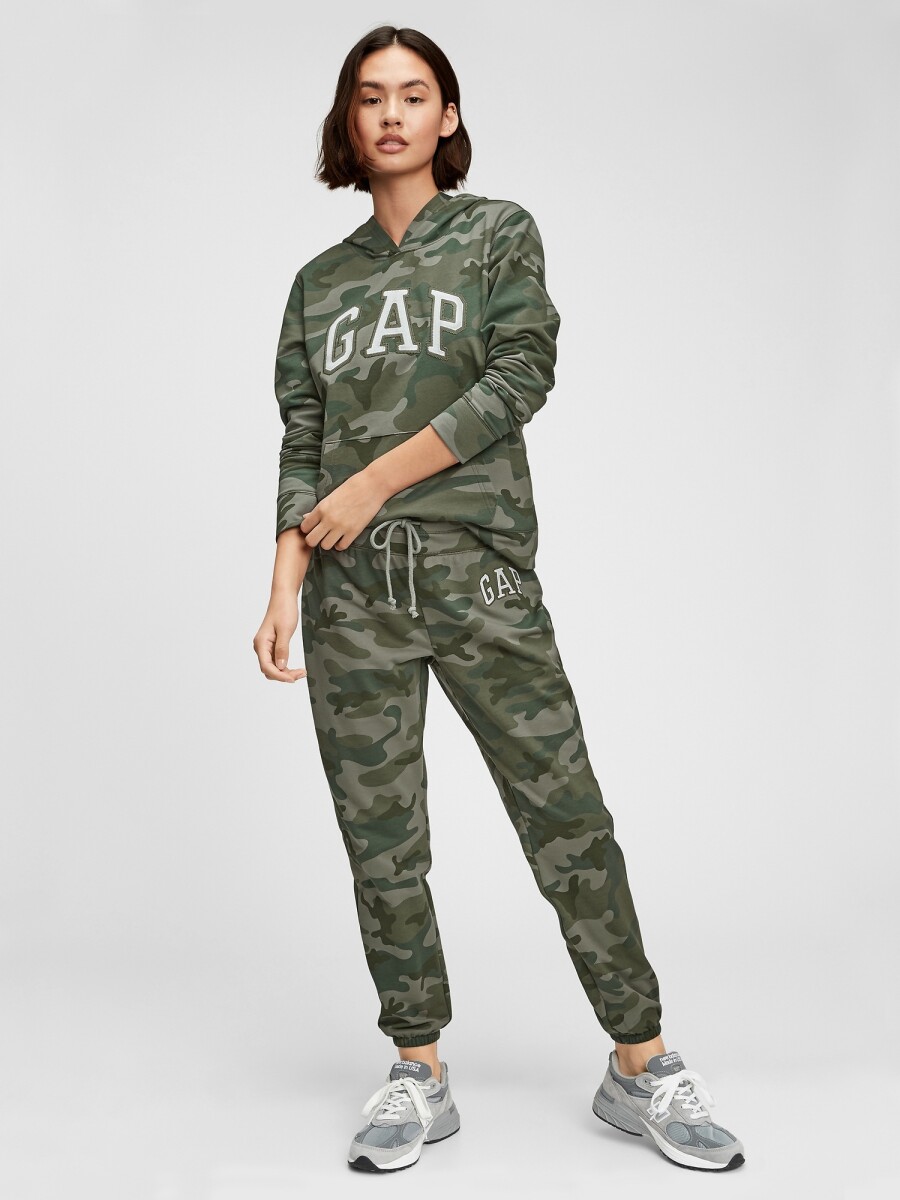 Pantalon Deportivo Logo Gap Mujer - Green Camo 