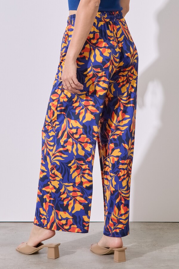 Pantalon Printed MULTI/AZUL