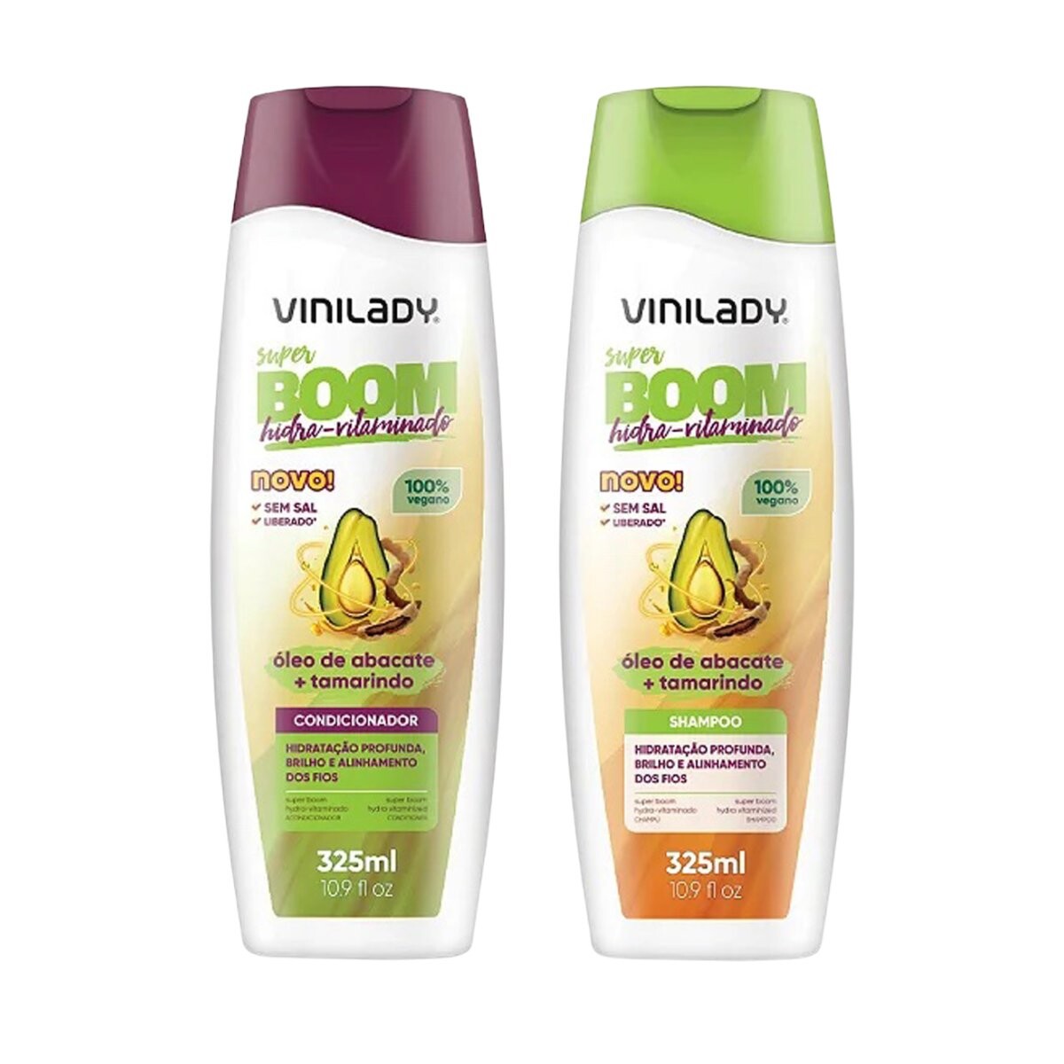 KIT SHAMPOO VINI LADY 325 ML + ACO 325 ML SUPER BOOM 