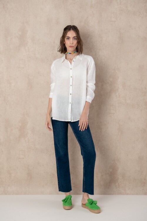 Camisa lino Miya Off White