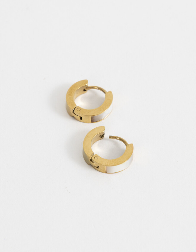 Aros Argollas Premium Silver Argollas De Acero Quirurgico - Dorado