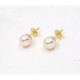 7 mm Caravanas en Oro 18 K Y Perlas De Cultivo 7 mm Caravanas en Oro 18 K Y Perlas De Cultivo