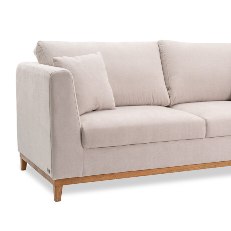 Sofá Belfast - Tela Microfibra - 3 cuerpos 2203 (Beige)