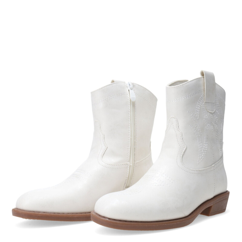 Botas de Niña MINI Miss Carol VIBER estilo tejana Blanco