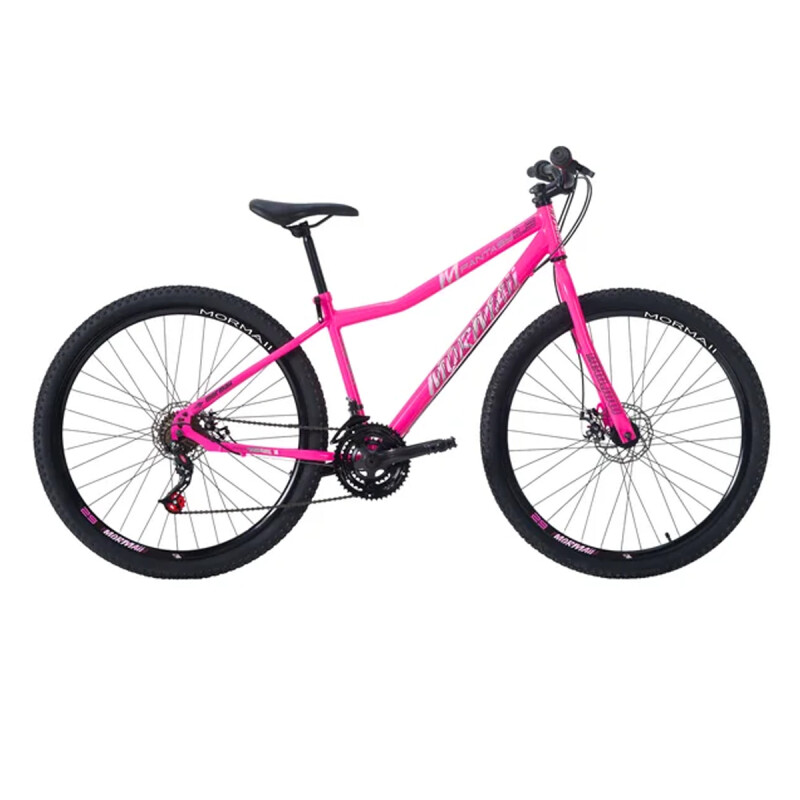 BICICLETA MORMAII ARO 29 MTB 21V FEM FANTASY FRENO DISCO ROSA CHICLE Bicicleta Mormaii Aro 29 Mtb 21v Fem Fantasy Freno Disco Rosa Chicle