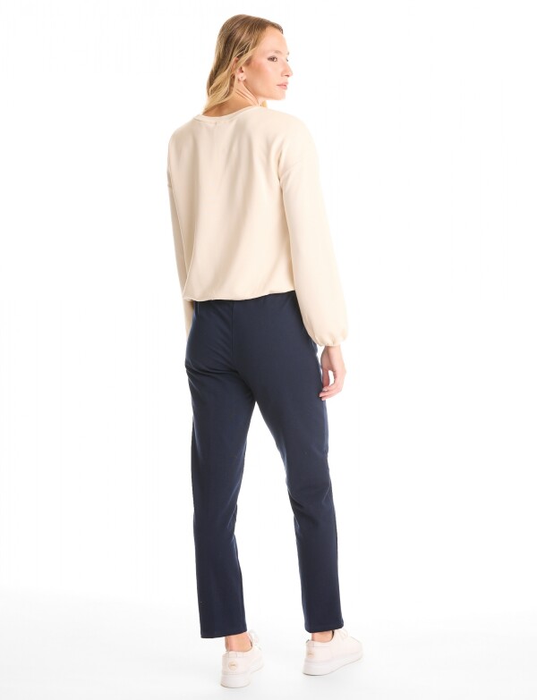 Pantalon Yoga Algodon AZUL
