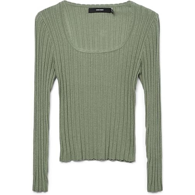 VMCECILIE LS U-NECK PULLOVER GA Hedge Green