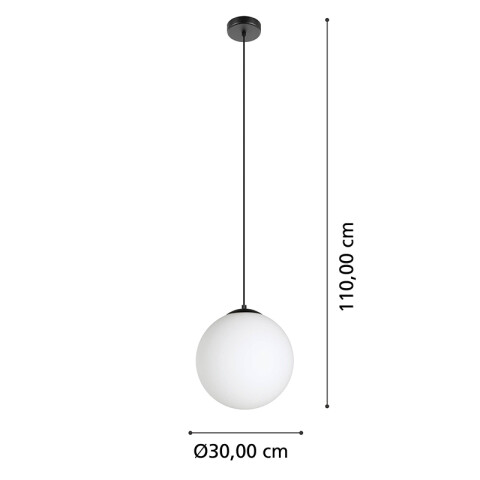 Lámpara colgante de vidrio con estructura de acero EG0140