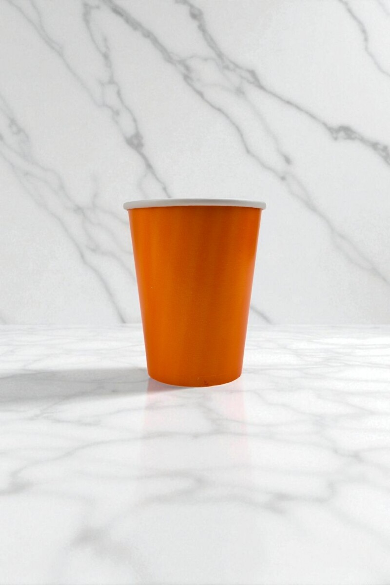Vaso polipapel 8 oz - NARANJA 