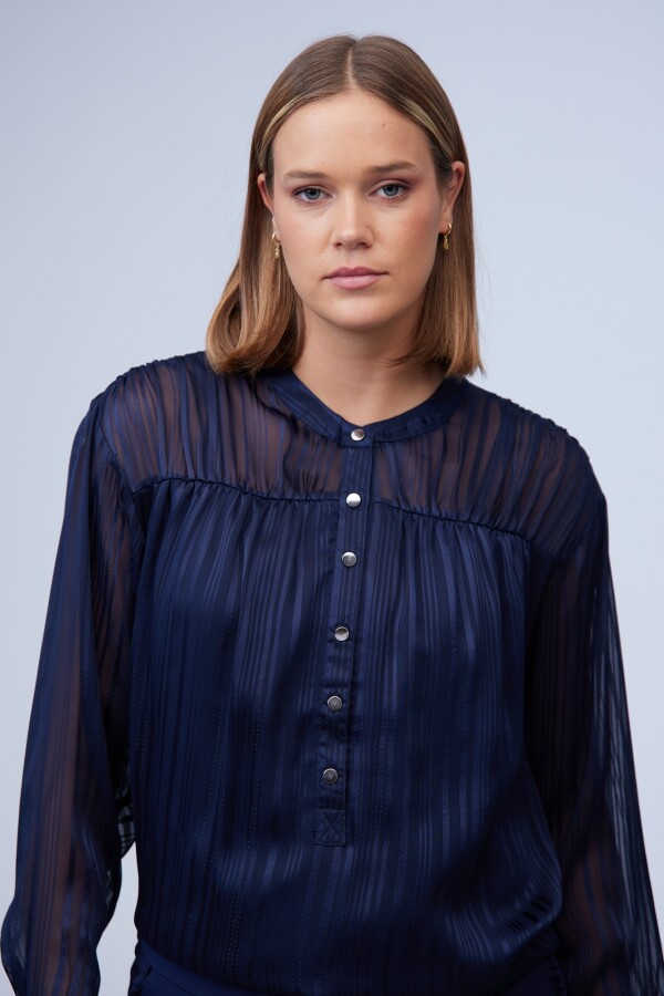 Blusa Chiffon AZUL