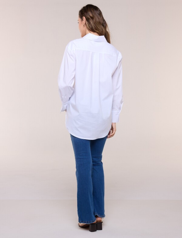 Camisa Holgada Ruedo BLANCO