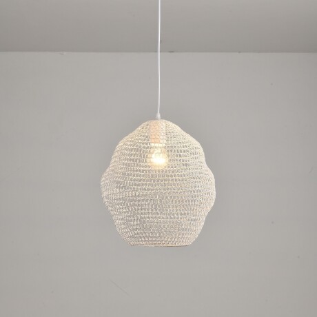 Colgante Para Techo En Malla Metálica 22cm Blanco