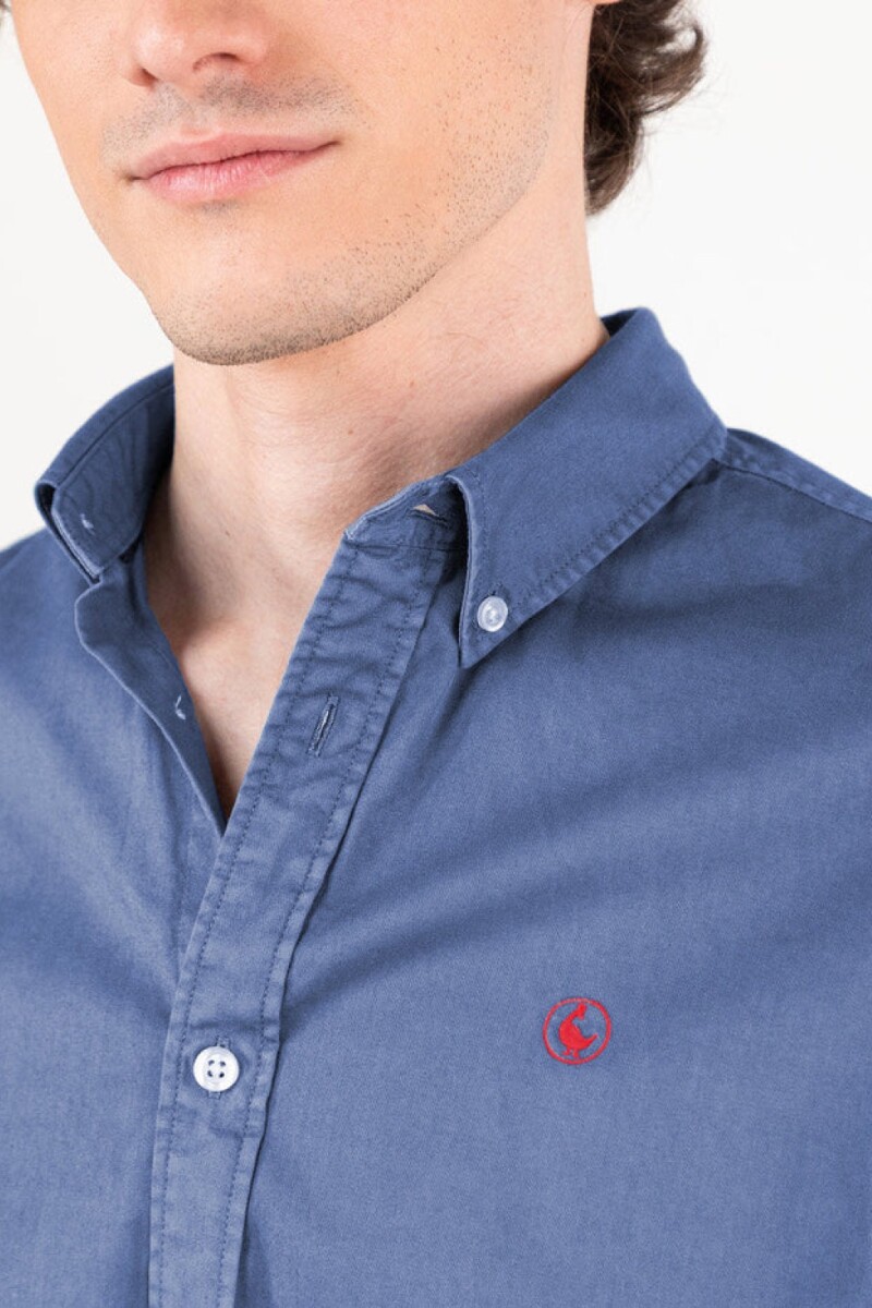 Camisa Garment Dyed El Ganso Azul Klain