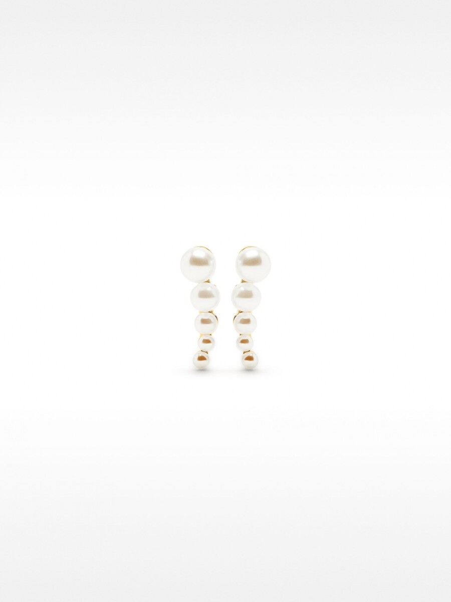 Pendientes De Perlas Degradadas dorado