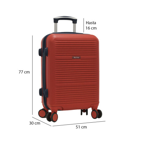 Valija Grande Rígida de Viaje Maleta con 4 Ruedas y Candado Rojo