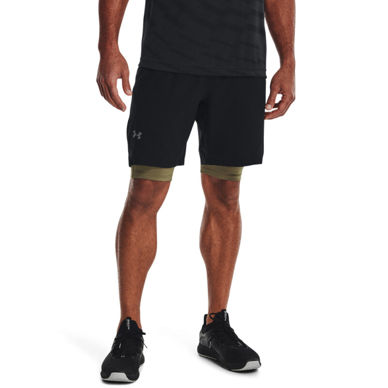 UA Vanish Woven 8in Shorts-ORG BLK-001