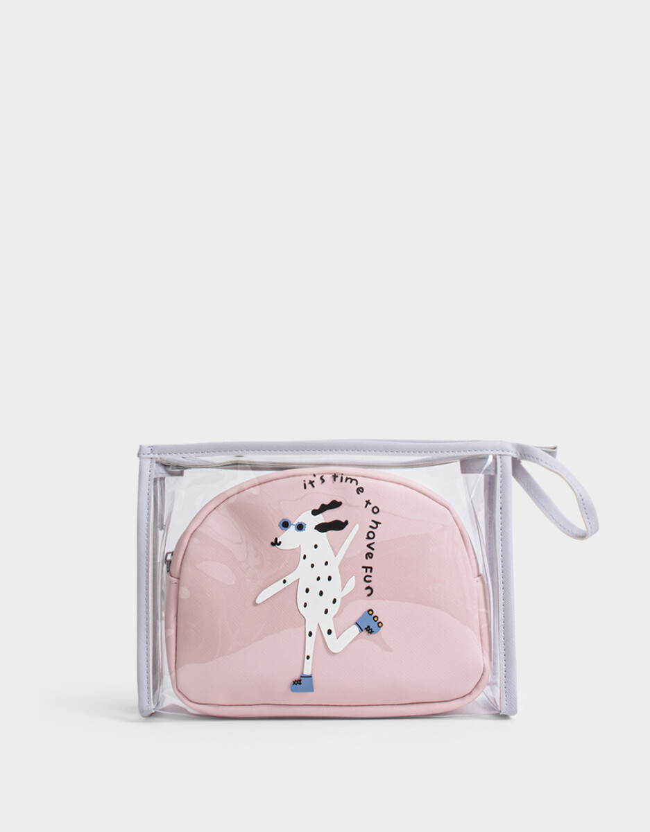 Set De Porta Cosméticos Perrito 