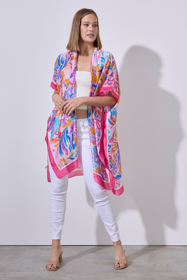 Kimono Flores MULTI/FUCSIA