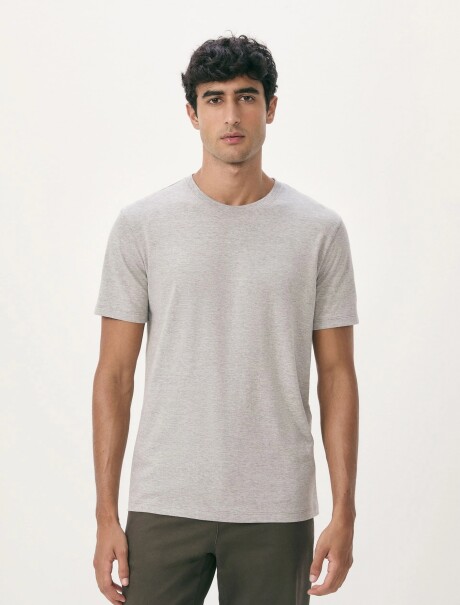 CAMISETA BÁSICA UNISSEX REGULAR WORLD GRIS