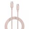 CABLE USB-C A USB-C SILICONE PD 3A 1.2M JELLY SERIES Pink sand