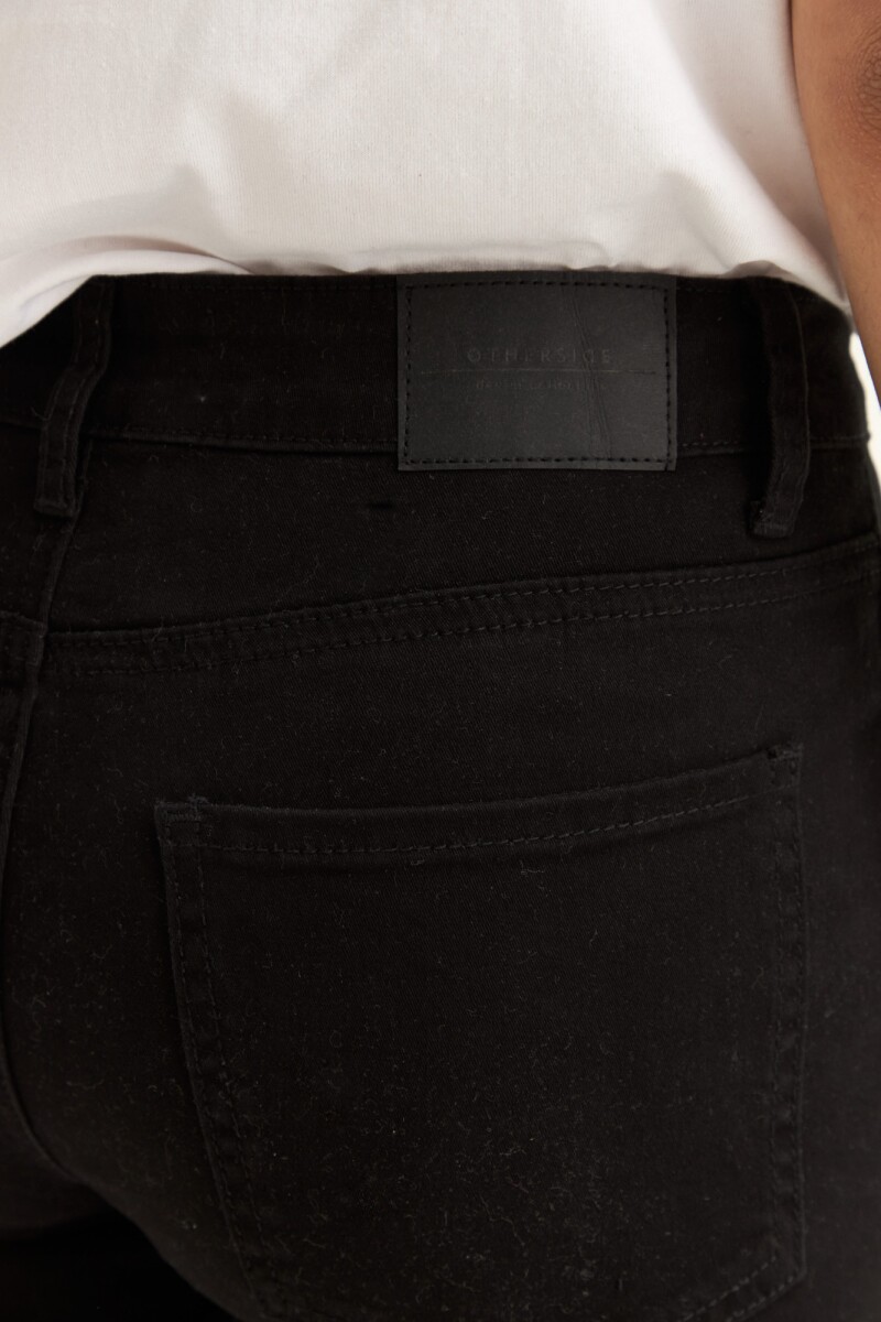 Pantalón straight ankle length NEGRO