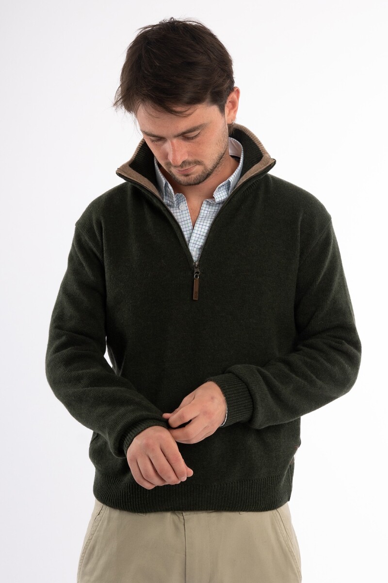 Sweater Cardif Lambswool Brixton Verde