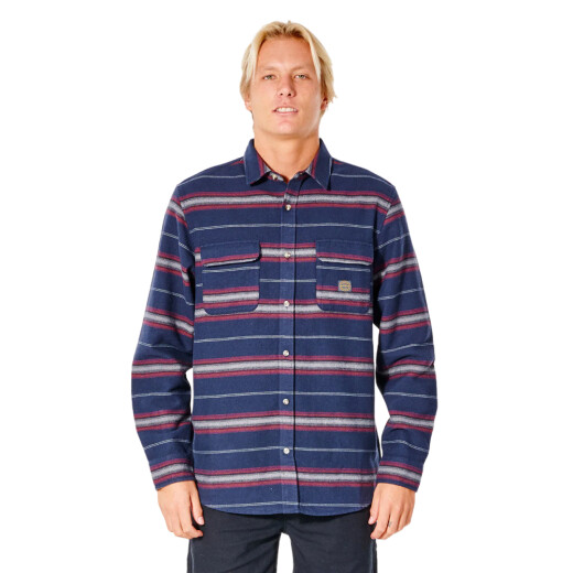 Camisa ML Rip Curl Steamzee Flannel Shirt - Azul Camisa ML Rip Curl Steamzee Flannel Shirt - Azul