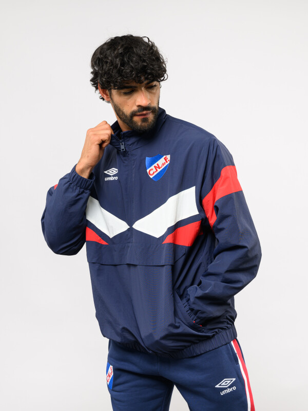 Buzo Medio Cierre Frostbite Nacional Hombre Azul Marino, Rojo, Blanco