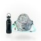 Set de lunchera Big de neopreno con correa ajustable y botella de acero inoxidable 500ml brio set jungle/negro
