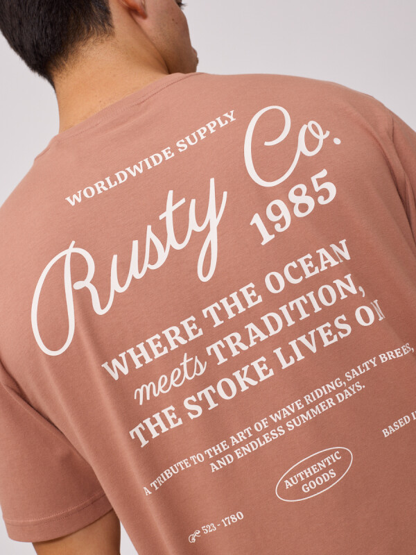 T-SHIRT LYRAT RUSTY Tostado