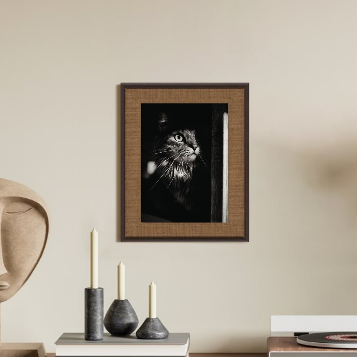 Portarretrato 13x18 dos tonos simil madera - MARRON OSCURO 