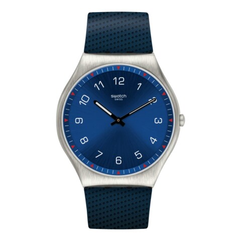 Reloj Swatch SS07S102 para hombre con correa de silicona azul Azul