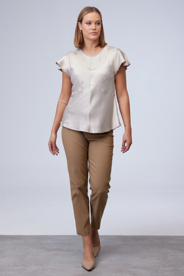 Blusa Saten BEIGE