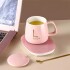 Taza De Café Té Eléctrica Usb 55 Grados Caja Obsequio Color Rosa
