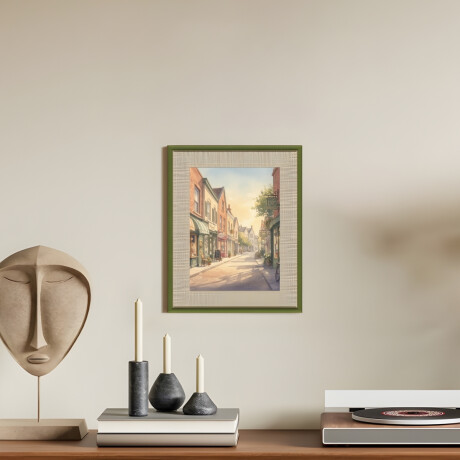 Portarretrato 10x15 dos tonos simil madera VERDE Y BEIGE