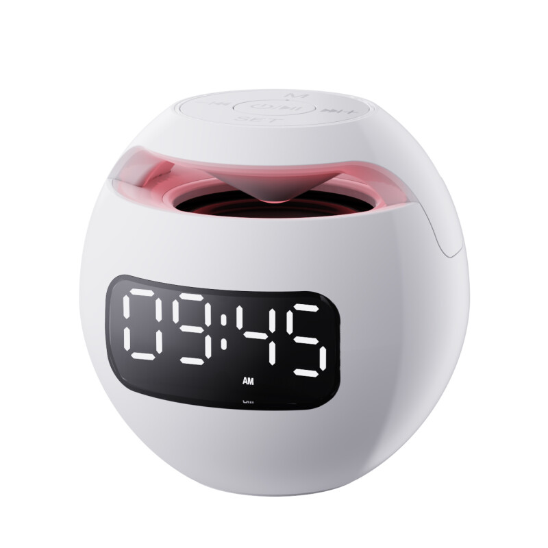 Despertador Parlante Kimiso Kms-k12 Redondo Usb Bluetooth Rosa